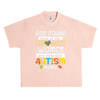 God Found Some Of The Strongest Women Made Them Autism Moms Urban Heavy T-shirt | Artistshot