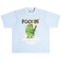 Rockin To A Different Tune Autism Awareness Dinosaur Urban Heavy T-shirt | Artistshot