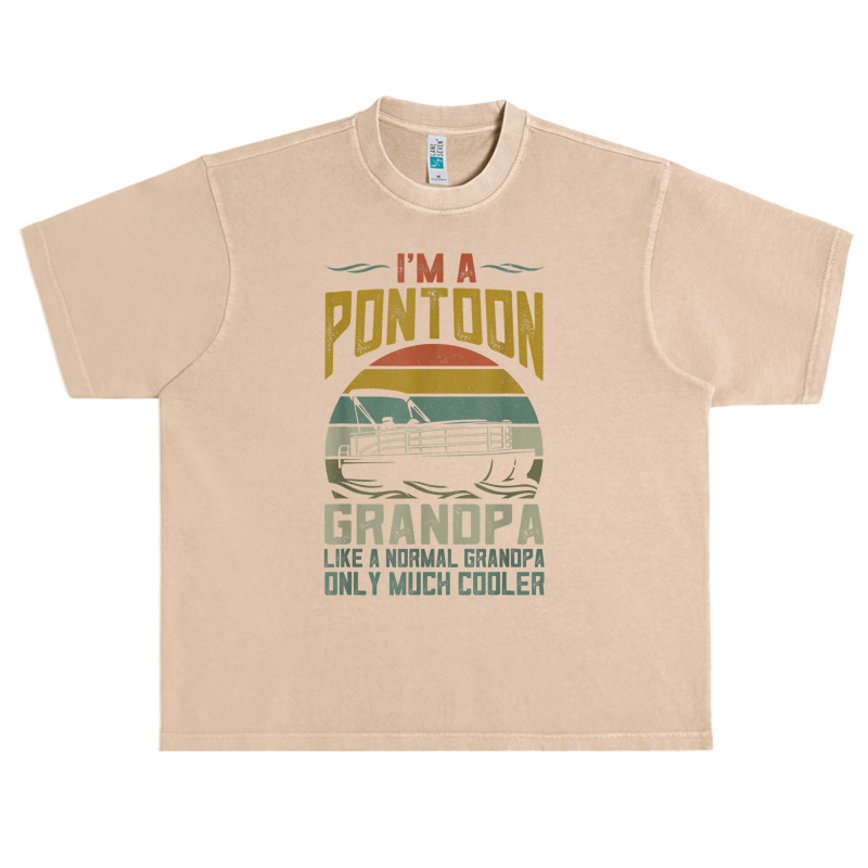 Mens Pontoon Boat Grandpa Men Apparel Fathers Day Boating Captain T Sh Urban Heavy T-shirt | Artistshot