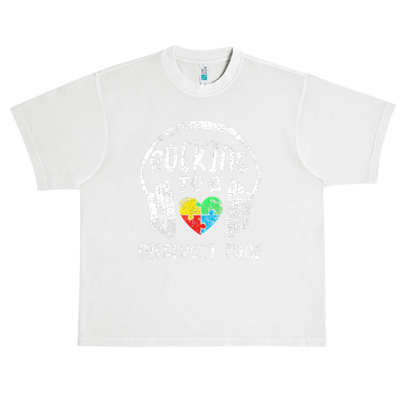 Rocking To A Different Tune Puzzle Piece Autism Awareness Urban Heavy T-shirt | Artistshot