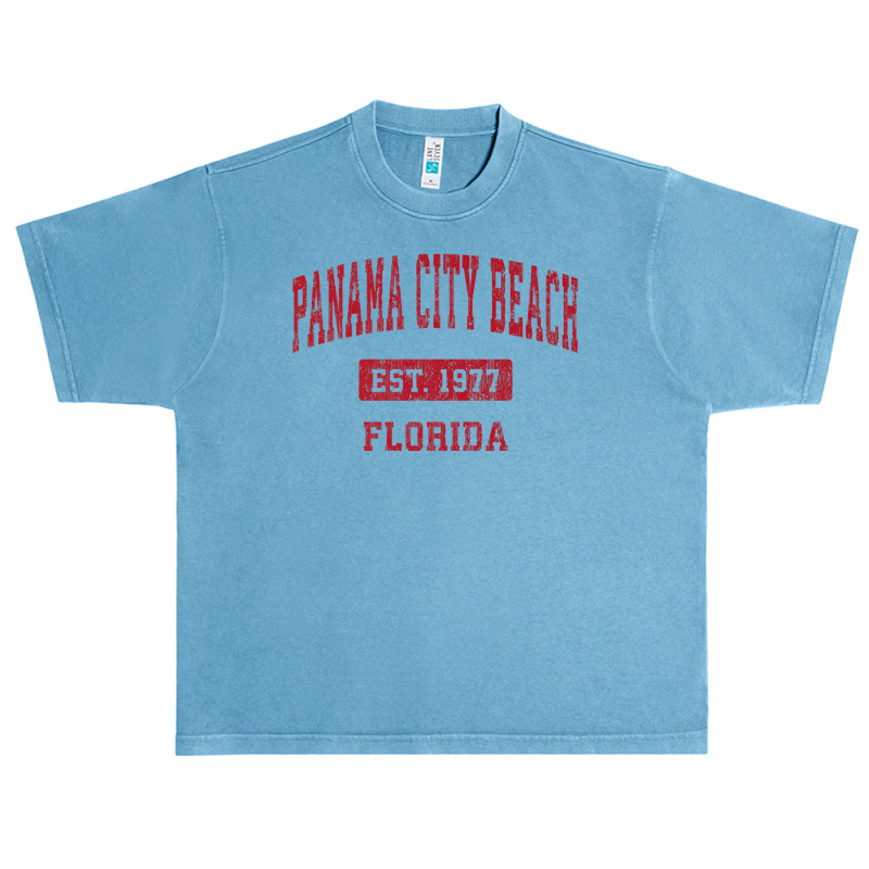 Mens Panama City Beach Florida Fl Vintage Sports Design Red Desig Prem Urban Heavy T-shirt by PhoebeHaggett | Artistshot