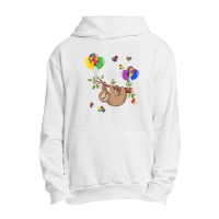 Sloth Ribbon Heart Puzzle Autism Awareness Urban Pullover Hoodie | Artistshot