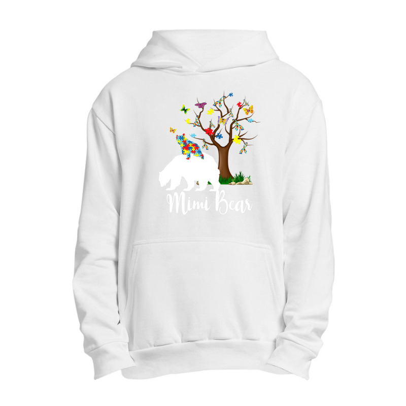 Mimi Bear Autism Awareness Love Support Urban Pullover Hoodie by Michael	Kilburn | Artistshot