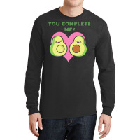 Day T  Shirt Complete Me Kawaii Avocado Hearts Valentines Day T  Shirt Long Sleeve Shirts | Artistshot