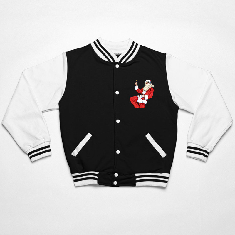 Funny Christmas Santa Claus Rock Punk Bomber Jacket | Artistshot