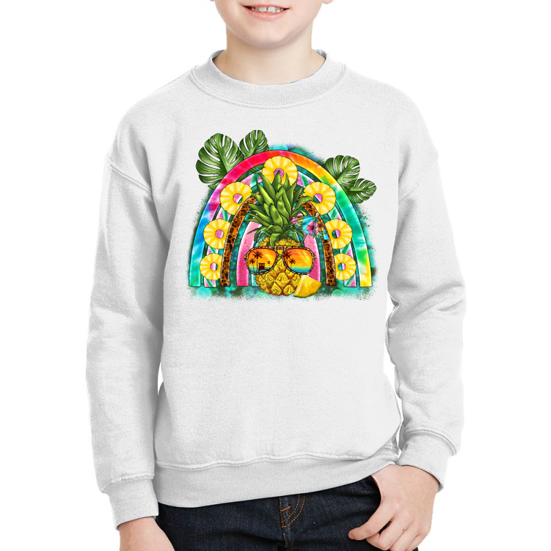 Pineapple Rainbow Youth Sweatshirt by BarkalooDesign | Artistshot