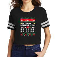 Deck The Halls With Beta Blockers Nurse Christmas Ugly Xmas Scorecard Crop Tee | Artistshot