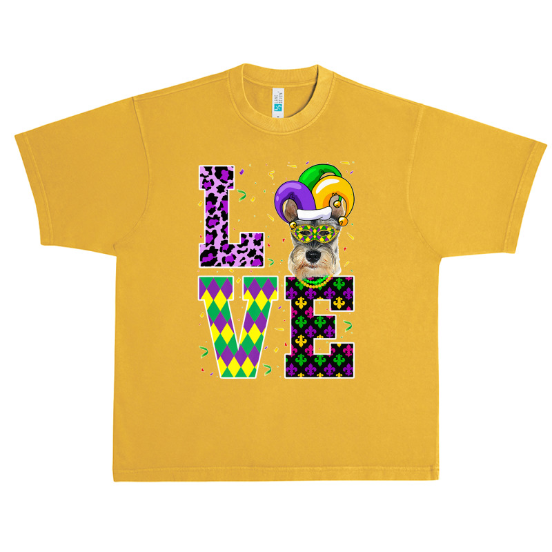 I Love Mardi Gras Festival Party Lover Funny Schnauzer Dog Premium T S Urban Heavy T-shirt | Artistshot