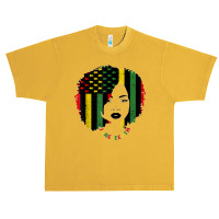 Juneteenth Black Women Flag History African American 1865 T Shirt Urban Heavy T-shirt | Artistshot