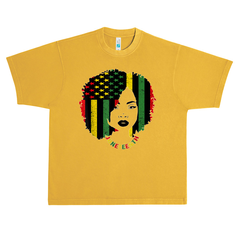 Juneteenth Black Women Flag History African American 1865 T Shirt Urban Heavy T-shirt | Artistshot