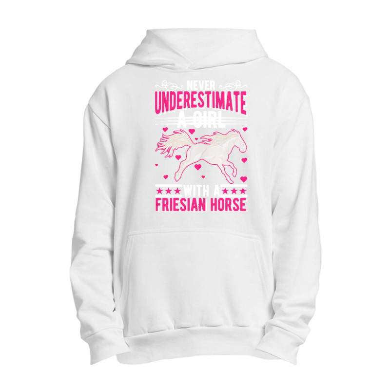 Friesian Horse  Shirt Friesian Horse Girl   783 Urban Pullover Hoodie | Artistshot