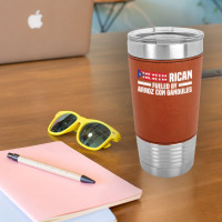 Puerto Rican Fueled By Arroz Con Gandules   Puerto Rico T Shirt Leatherette Tumbler | Artistshot