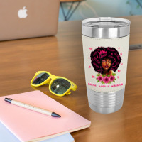 Black Women Black Queen Breast Cancer Warrior Pink Ribbon T Shirt Leatherette Tumbler | Artistshot