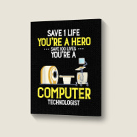 Live Saver Hero Xray Radiologic Computer Technologist Dad T Shirt Portrait Canvas Print | Artistshot