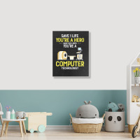 Live Saver Hero Xray Radiologic Computer Technologist Dad T Shirt Portrait Canvas Print | Artistshot