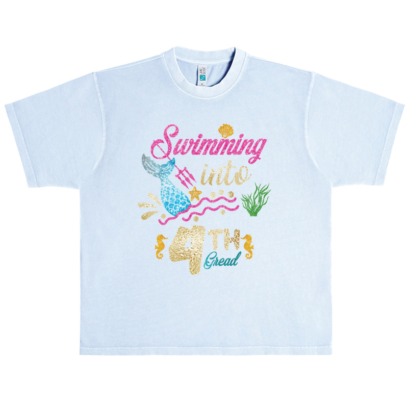 4th Grade Back To School Mermaid Swimming Girls Urban Heavy T-shirt | Artistshot