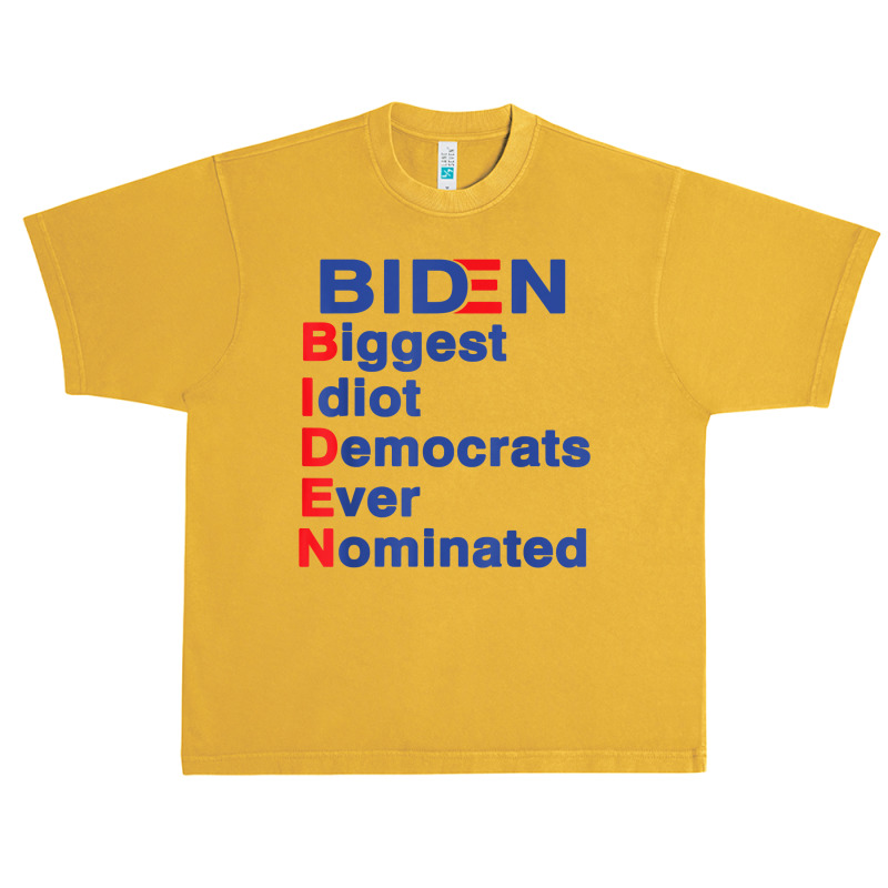 Biden Biggest Idiot Democrats Ever Nominated Trump 2020 T Shirt Urban Heavy T-shirt by mikidicosmo | Artistshot