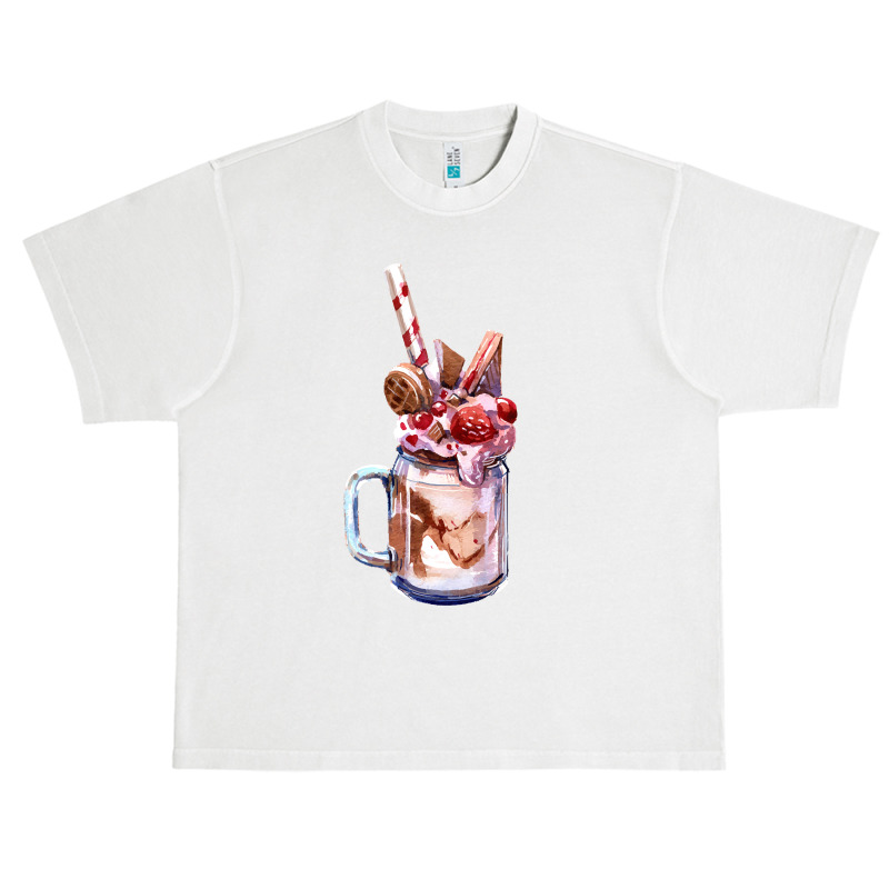 Chocolate Strawberry Milkshake T  Shirt Chocolate Strawberry Overshake Urban Heavy T-shirt by thymeartiste | Artistshot