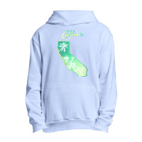 Womens California Map, Palm Trees View From Below In Los Angeles V Nec Urban Pullover Hoodie | Artistshot