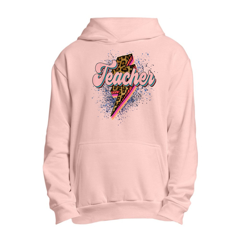 Leopard Teacher Shirt Teacher Lightning Bolt Back To School T Shirt Urban Pullover Hoodie by morelypylagertq | Artistshot