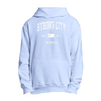 Strong City Kansas Ks Vintage Athletic Sports Design T Shirt Urban Pullover Hoodie | Artistshot