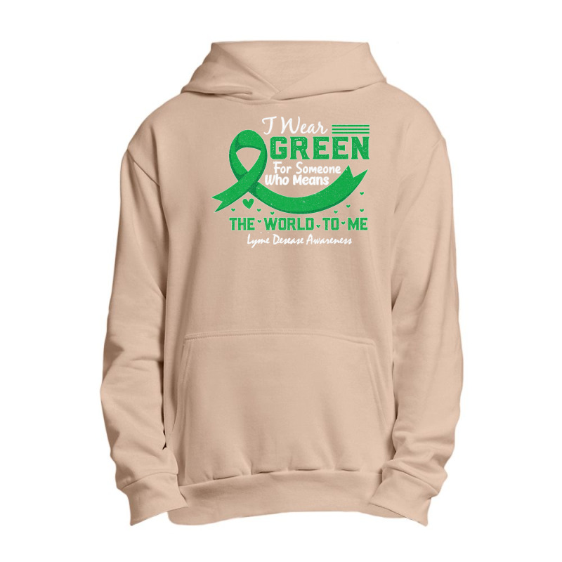 Funny Infectious Awareness Ribbon Green Lyme Disease Warrior Premium Urban Pullover Hoodie | Artistshot