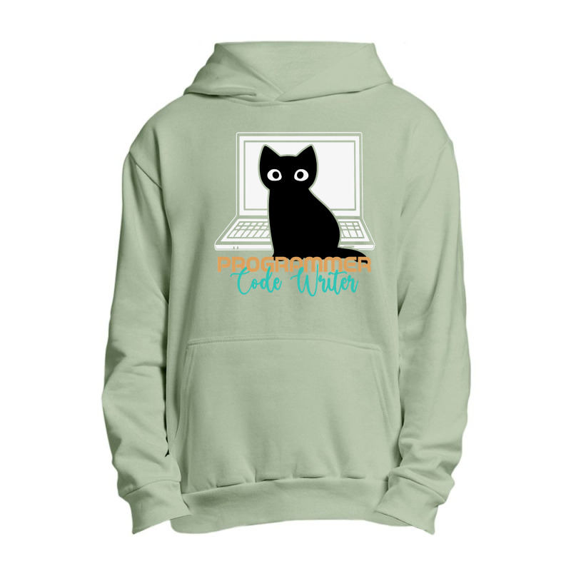 Funny Cat Programmer Code Writer Programming Codin Urban Pullover Hoodie | Artistshot