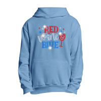 Woman Red Wine And Blue Bling Rhinestone 4th Of July T Shirt Urban Pullover Hoodie | Artistshot