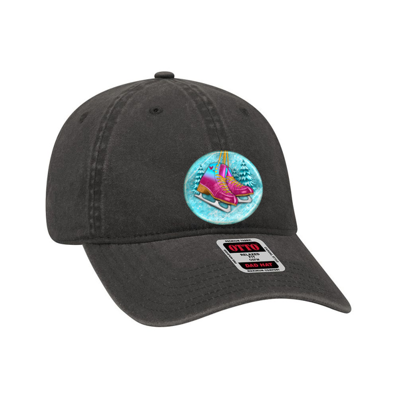 Ice Skate Christmas Dyed Cap by Christmas Ornament Shop | Artistshot