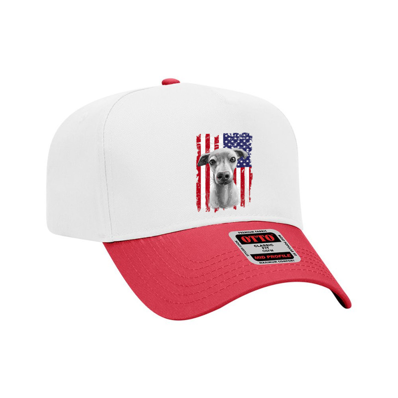 Dogs 365 Distress American Flag Italian greyhound Dog Usa Premium T S Adjustable Baseball Cap by kalaiahfry | Artistshot