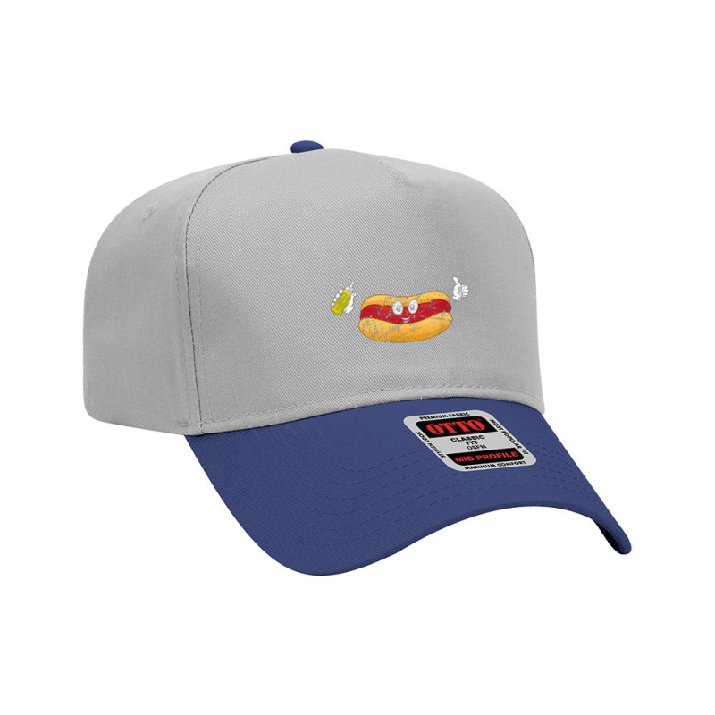 Hotdogs Mustard Sausage Lover Funny Hotdog Sandwich Grunge Adjustable Baseball Cap by daniellepaine | Artistshot