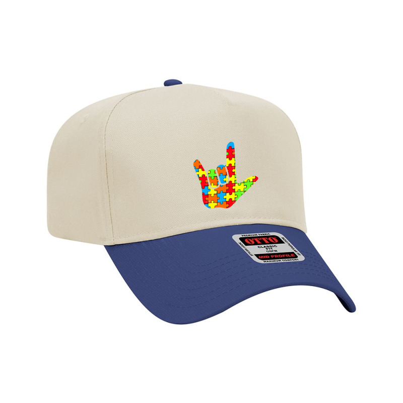 Asl Love Sign Language Autism Awareness Support Adjustable Baseball Cap by mrlee | Artistshot