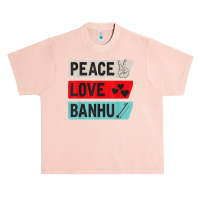 Peace Love Banhu Stringed Instrument, Funny Banhu Players T Shirt Urban Heavy T-shirt | Artistshot