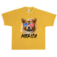 Corgi Dog 4th Of July Merica Men Women Usa American Flag 434 Welsh Cor Urban Heavy T-shirt | Artistshot