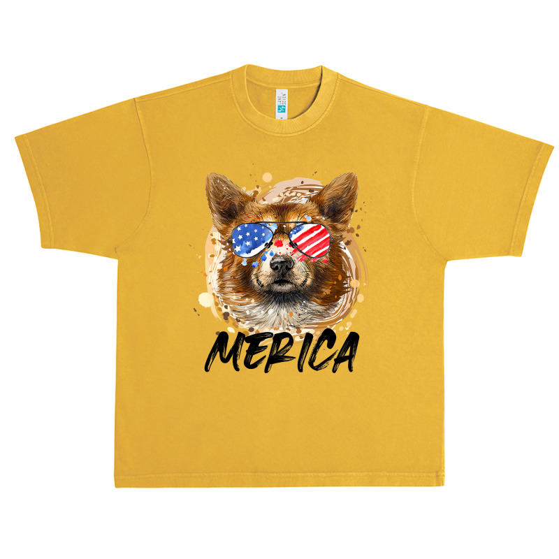 Corgi Dog 4th Of July Merica Men Women Usa American Flag 434 Welsh Cor Urban Heavy T-shirt by golferu | Artistshot