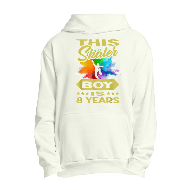 Skateboard Birthday Design For Boys, 8th Birthday T Shirt Urban Pullover Hoodie | Artistshot