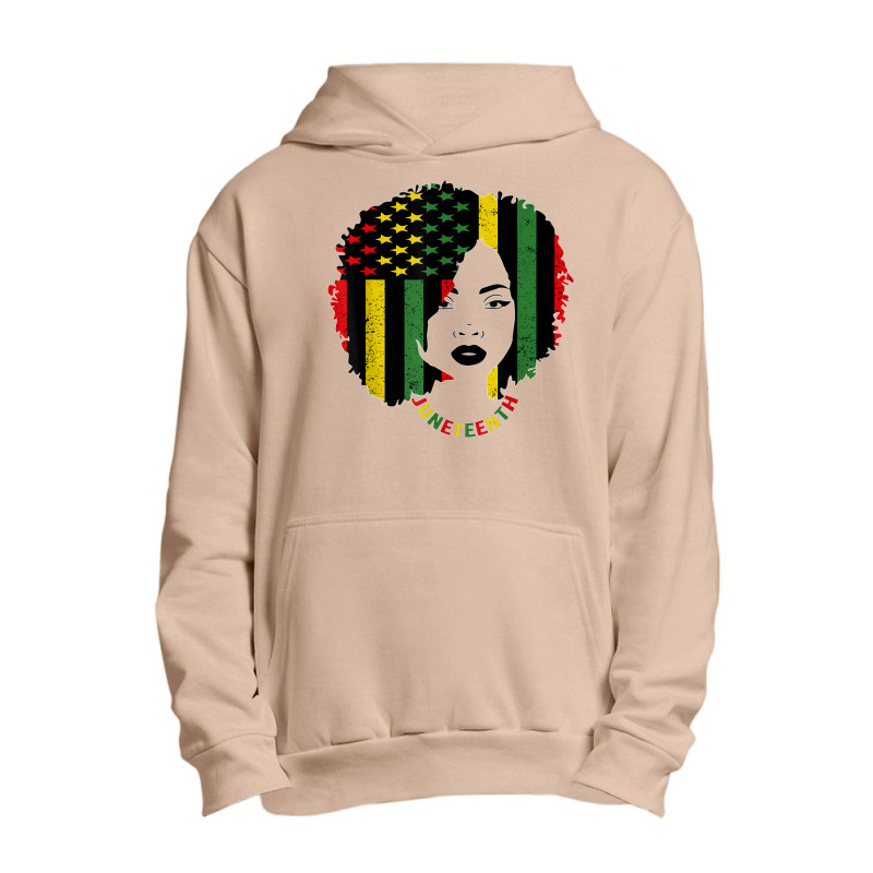 Juneteenth Black Women Flag History African American 1865 T Shirt Urban Pullover Hoodie | Artistshot