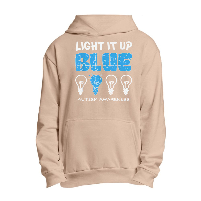 Light It Up Blue Autism Awareness April Mom Dad Kids Puzzle T Shirt Urban Pullover Hoodie | Artistshot