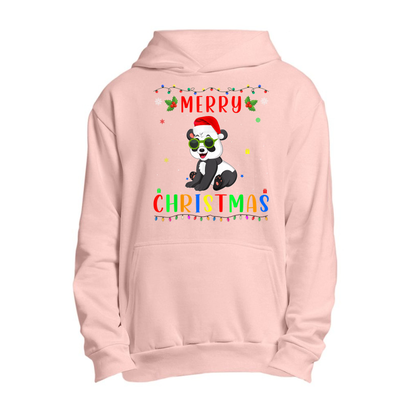 Xmas Light Panda Design Matching Christmas Pajama T Shirt Urban Pullover Hoodie by roussoevjaapg6u | Artistshot