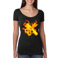 Hairdresser T  Shirt Fire Hairdresser Scissors And Comb T  Shirt Women's Triblend Scoop T-shirt | Artistshot