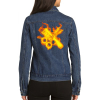 Hairdresser T  Shirt Fire Hairdresser Scissors And Comb T  Shirt Ladies Denim Jacket | Artistshot