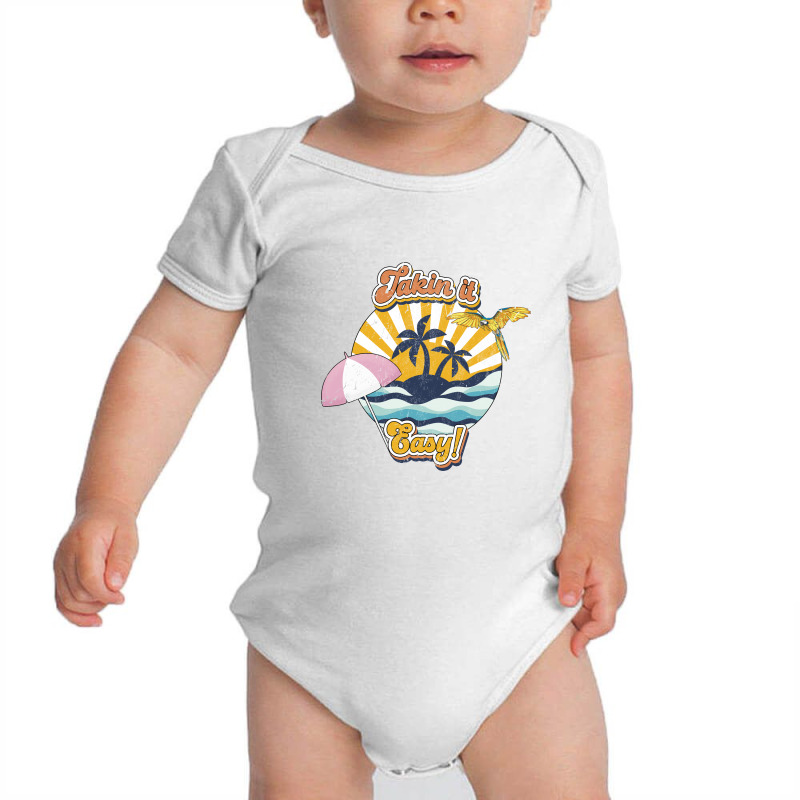 Takin It Easy - Summer Vacation Baby Bodysuit by Inspired Images | Artistshot