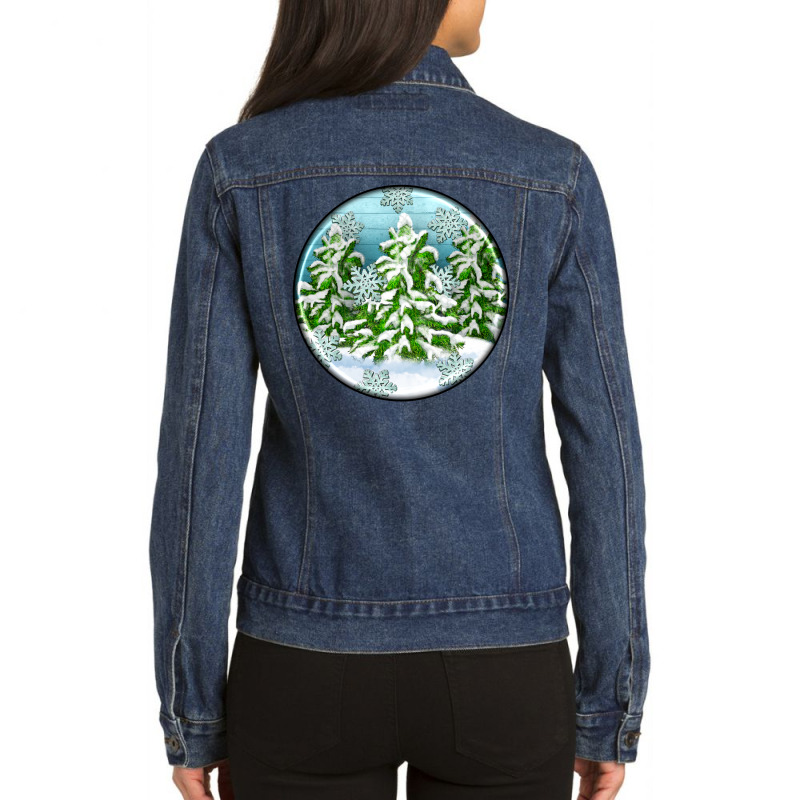 Winter Ladies Denim Jacket by Christmas Ornament Shop | Artistshot