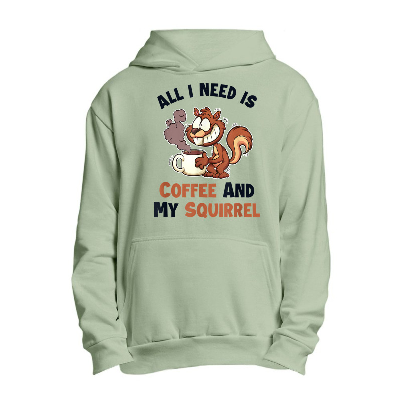 Coffee And My Squirrel Eastern Gray Japanese Fox Squirrel T Shirt Urban Pullover Hoodie | Artistshot