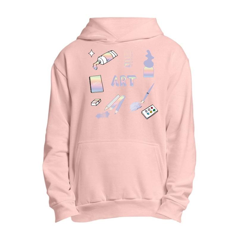 Pastel Rainbow Art School Subject Pack Urban Pullover Hoodie | Artistshot