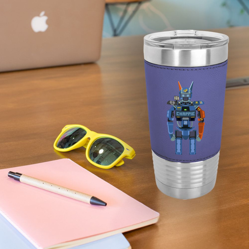 Chappie Flat Fanart Leatherette Tumbler | Artistshot