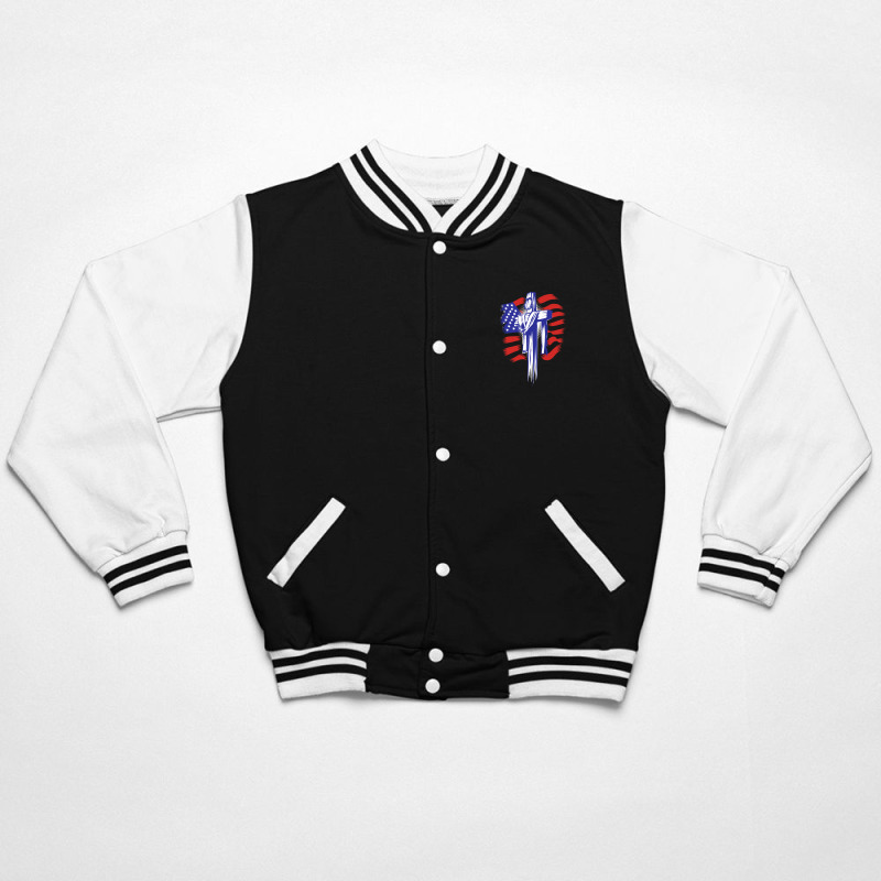 Christian Patriotic Usa Cute United Bomber Jacket by ZulArt | Artistshot