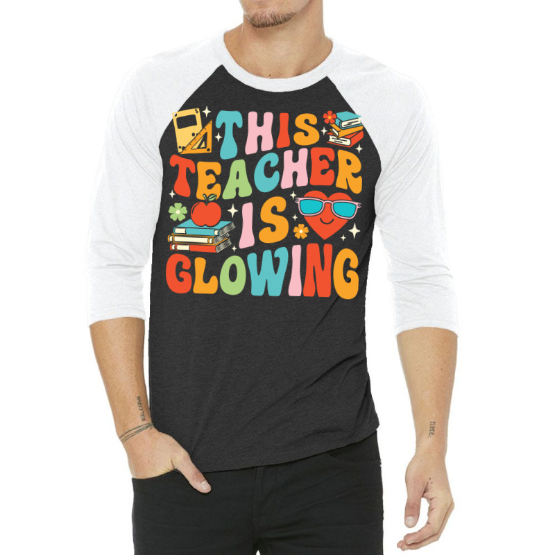 This Teacher Is Glowing Hello Summer 3/4 Sleeve Shirt by TMSTOREART | Artistshot