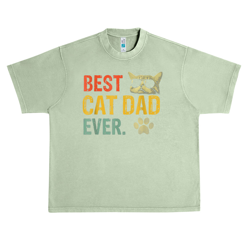 Vintage Best Cat Dad Ever T Shirt Cat Daddy Gift T Shirt Urban Heavy T-shirt | Artistshot