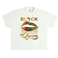 Womens Black Queen African Pan Flag Sexy Lips Drip Melanin Pride V Nec Urban Heavy T-shirt | Artistshot